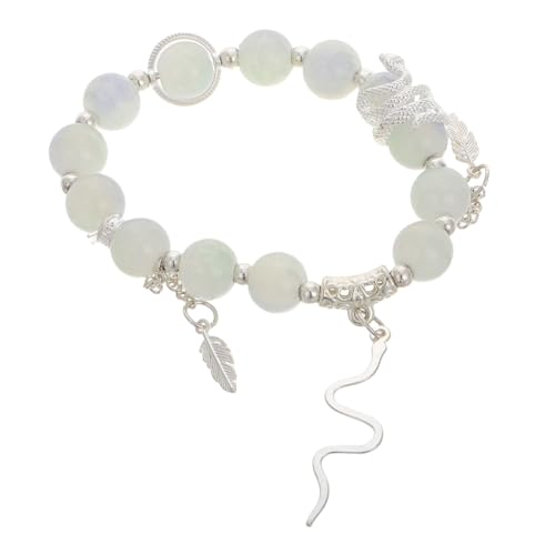 Veemoon Stylisches Schlangen Schmuck Perlenarmband Für Damen Und Herren Handgefertigt Bonbonfarben Glücksanhänger Unisex Schmuck Armband Für Alltag Und Besondere Anlässe von Veemoon