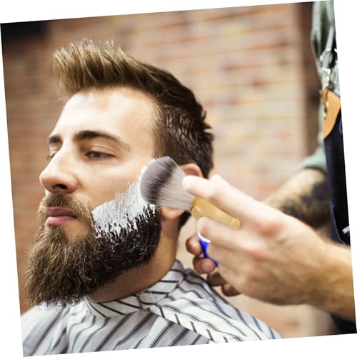 Veemoon Beard Brush mit Edelstahl ständer und Schale Professioneller Bartpflege pinsel Sanft zur Haut Porentiefe Reinigung Tragbares Herren rasierbürsten von Veemoon