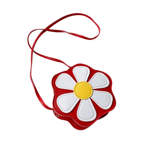 Veemoon Blumen Tasche Für Mädchen Junge Mädchen Umhängetasche Aus Pu-Material Einzelne Schultertasche Mit Aufbewahrungsraum Für Geldbörse Schlüssel Kosmetik Karten von Veemoon