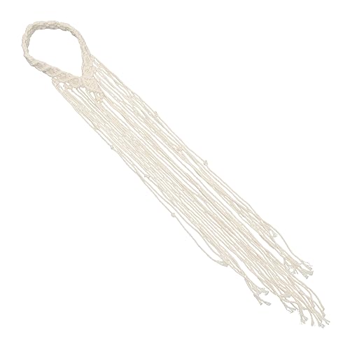 Veemoon Boho Macrame Stirnband Damen Braut Haarschmuck Baumwollseil Handgefertigt Hochzeit Zubehör Elegant für Hochzeitskleid und Fotoshooting von Veemoon