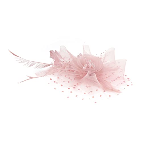 Veemoon Braut Fascinator Hut Mit Netz Und Federn Stirnband Für Hochzeiten Teepartys Und Vielseitige Hochzeitskopfbedeckung Zartem von Veemoon