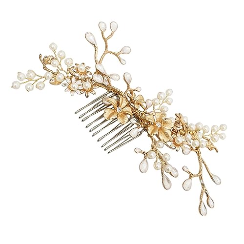 Veemoon Braut Haarkamm Mit Perlen Und Blumen Design Eleganter Haarschmuck Für Hochzeiten Haarclip Und Haarnadel Für Frauen Und Mädchen Veemoon Braut Haarkamm Mit Perlen Und Blumen Design Eleganter Haarschmuck Für Hochzeiten Haarclip Und Haarnadel Für Frauen Und Mädchen von Veemoon