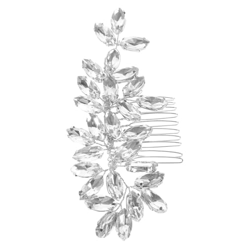 Veemoon Braut Haarkamm mit Funkelnden Strasssteinen Silberner Schmuck Haarkamm für Hochzeit Zubehör für Braut und Hochzeitsgäste Robustes Metall von Veemoon