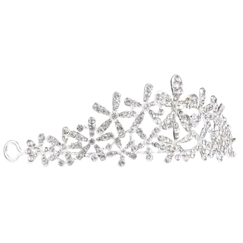 Veemoon Braut Haarreif mit Schneeflocken Strass Funkelnde Hochzeit Tiara für Damen Langlebiges Komfortabel Festlich für Weihnachten Party Fotoshooting und Alltagsmode Geeignet von Veemoon