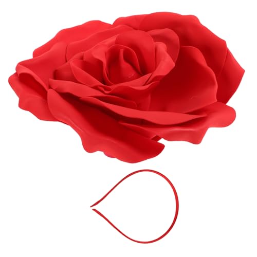 Veemoon Exaggerierte Haaraccessoires Für Hochzeiten Maternity- Und Rote Blumenkrone Headpiece Für Festliche Deko Für Besondere Anlässe von Veemoon