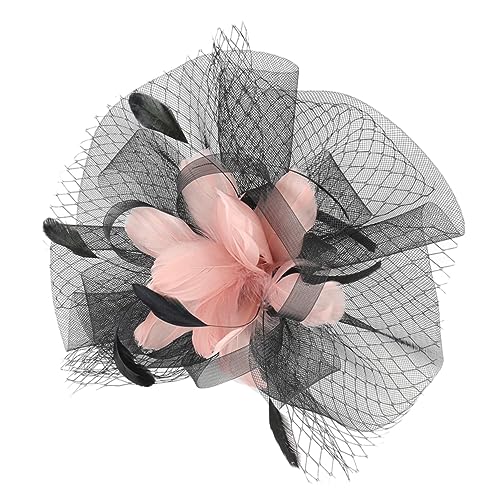 Veemoon Brauthut Haarclip Cocktail-Teeparty-Stirnband haarschmuck Mädchen -Tea -Party -Faszinatoren Party Kopfbedeckung Fascinator Haarspange Kopfbedeckungen für Teepartys Seide von Veemoon