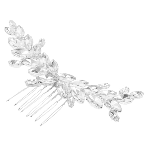 Veemoon Hochwertiger Hochzeits-haarkamm Mit Strass Silberner Braut-haarkamm Blumen-braut-haarteile Boho-kopfschmuck Für Frauen Und Mädchen Haarschmuck-accessoires von Veemoon