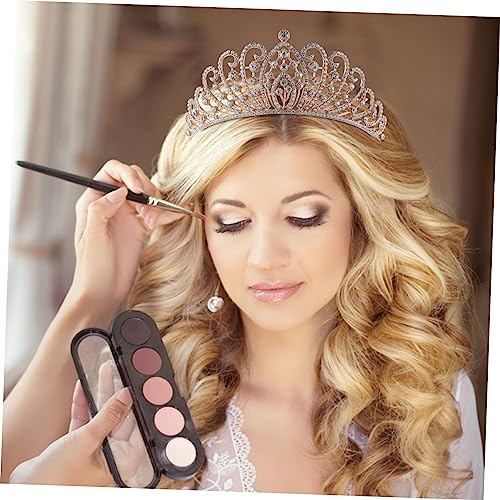 Veemoon Brautkrone aus Strass mit Metalllegierung Stabile Barock Krone für Hochzeit Geburtstag Party Bühnenauftritt Auffälliges Damen Accessoire von Veemoon