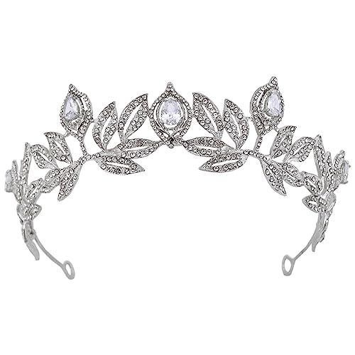 Veemoon Brautkrone mit Funkelnden Strasssteinen Leichtes Zinklegierungs Haarschmuck Kompakte Tiara für Hochzeit Party und Fotoshootings Stilvoller Kopfschmuck für Damen und Mädchen von Veemoon