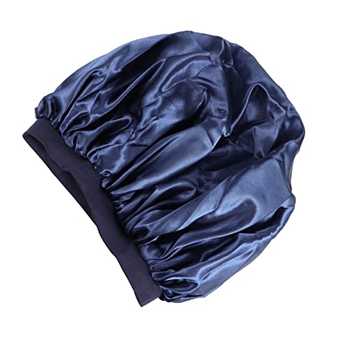 Veemoon Breiter Satin Schlafhaube für Damen Elastische Haarabdeckung Blau für Zuhause Salon und Dusche Bequem und Atmungsaktiv Schützt Ihr Haar Beim Schlafen Veemoon Breiter Satin Schlafhaube für Damen Elastische Haarabdeckung Blau für Zuhause Salon und Dusche Bequem und Atmungsaktiv Schützt Ihr Haar Beim Schlafen von Veemoon