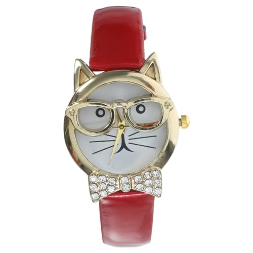Veemoon Cartoon Katzen Armbanduhr Für Frauen Verstellbares Uhrenarmband Leichte Dekorative Uhr Für Mädchen Katzen Dekorationsuhr von Veemoon