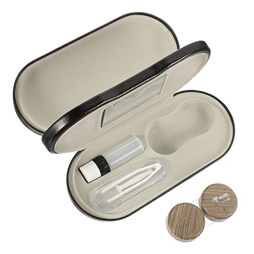 Veemoon Brillenetui Tragbar Doppelschichtiger Brillen Organizer für Zuhause Reise Kompakter Kontaktlinsenbehälter aus Langlebigem Material Leicht zu Öffnen für Damen und Herren von Veemoon