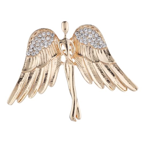 Veemoon Schutzengel-anstecknadel Strass Kleiderbrosche Für Damen Metallornament Als Hut Oder Schalbrosche Haltbare Brosche Für Kleidung Und Rucksack von Veemoon