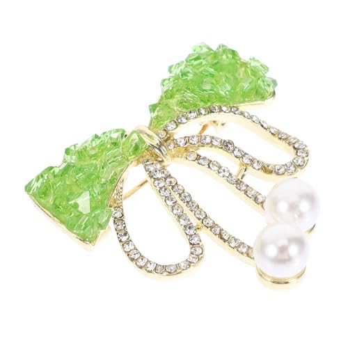 Veemoon Vintage Strass Bogen Brosche für Frauen Schleifenanstecknadel Zinklegierung Vielseitiges Kleidungsdekor für Jacken und Schals Broschen im Vintage Stil von Veemoon