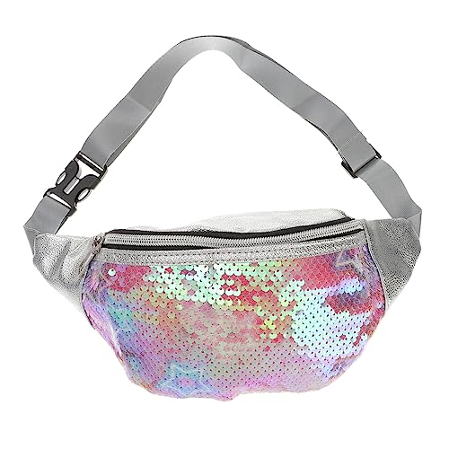 Veemoon Bunte Pailletten Tasche Damen Hüfttasche Sporttasche Multifunktionale Persönlichkeitstasche Mit Reißverschluss Für Schlüssel Handy Gläser Reisen Wandern Outdoor von Veemoon
