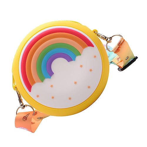 Veemoon Bunte Silikon Umhängetasche Für – Mini Geldbörse Im Regenbogen-Design - Praktische Schultertasche Für Und Kleine Utensilien Ideal Für Den Alltag Und Als Modisches von Veemoon