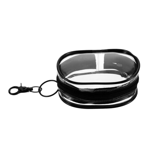 Veemoon Camping-Aufbewahrungstasche im Freien Stadionbeutel transparente Aufbewahrungstasche für Schmuck Reißverschlusstasche Schlüsseltasche Lippenstift Tasche Armband Taschen PVC Schwarz von Veemoon