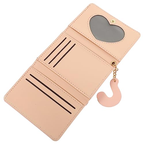 Veemoon Cartoon-geldbörse Geldbörse Für Kartenhalter Winzig Falten Mini-geldbörse Geldbörse Mini Beutel Faltbar Geldbörse Für Frauen Mädchen Kartentasche Brieftasche Pu-Leder Rosa von Veemoon