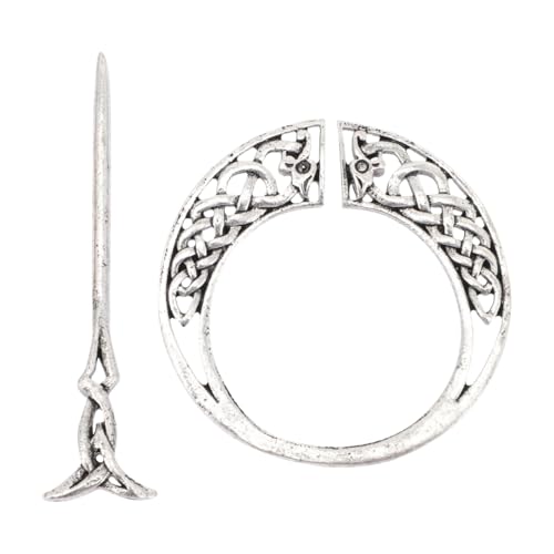 Keltische Knoten Haarklammer Vintage Nordic Viking Knot Haarspangen Schiebestifte für Mädchen Langes Haar von Veemoon