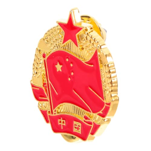 Veemoon Vintage China Flag Brosche Anstecker Rote Nationalflagge Mit Fünf Sternen Patriotisches Accessoire Für Kleidung Taschen Und Diy-bastelprojekte Und Langlebig von Veemoon