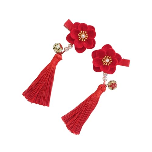 Veemoon Chinesische Stil Haarnadel mit Quaste Kreativer Haarclip für Mädchen Niedliches Haarschmuckzubehör Rot für Veemoon Chinesische Stil Haarnadel mit Quaste Kreativer Haarclip für Mädchen Niedliches Haarschmuckzubehör Rot für von Veemoon
