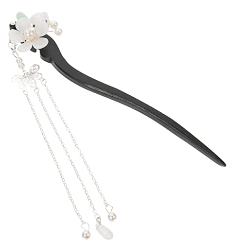 Veemoon Chinesischer Vintage Holz Haarnadel Haarstab mit Quaste Handgefertigter Damen Haarpin für Hochsteckfrisuren Langlebig und Komfortabel für Haarknoten und Traditionelle Haarstyling von Veemoon