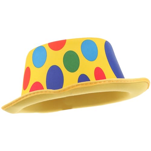 Veemoon Clown Kostüm Hut Lustige Hut Für Partys Bühnenaufführungen Karneval Und Cosplay Unisex Aus Strapazierfähigem Bequemem Vliesstoff Detailgetreue Verarbeitung Beeindruckendes von Veemoon