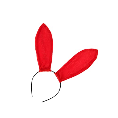 Veemoon Cosplay Hasenohren Haarreif Rotes Stirnband für Kreative Kostüme Foto Requisiten und Partys Hält Sicher und Leicht für Feiern und Aufführungen von Veemoon