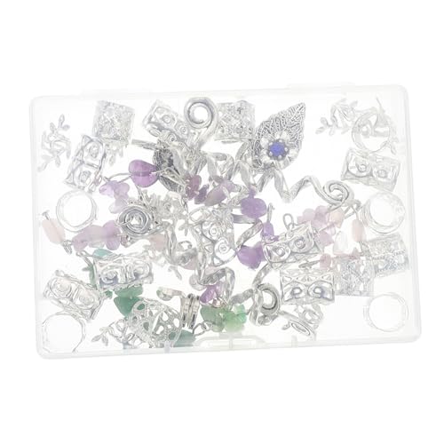 Veemoon DIY Metall Dreadlock Haarschmuck mit Stein Braids Schmuck Frühling Anhänger Stylische Haar Charms für Zöpfe Vielseitige Haarringe für Damen und Herren von Veemoon