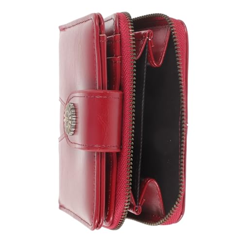 Veemoon Damen Geldbörse Kompaktes Portemonnaie Öl Wachs Handtasche für Reisen Design für Frauen Praktisch Leicht von Veemoon