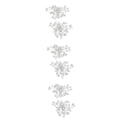 Veemoon Damen Schuhclips Mit Perlen Und Strass in Blumenform - Schuhschnalle Schmuck Accessoires Für Frauen - 1 Paar Weiß von Veemoon