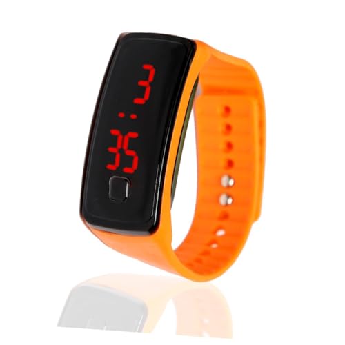 Veemoon Digitale Kinderarmbanduhr Mit Led-display Lauf-silikonband Outdoor-armbanduhr Für Jungen Und Mädchen Und Datumsanzeige Verstellbares Armband von Veemoon