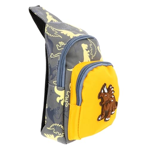 Veemoon 1stück Cartoon Dinosaur Mädchen Brusttasche Nylon Umhängetasche Langlebiges Design Für Jungen Und Mädchen Für Und Schule Graue Farbe von Veemoon