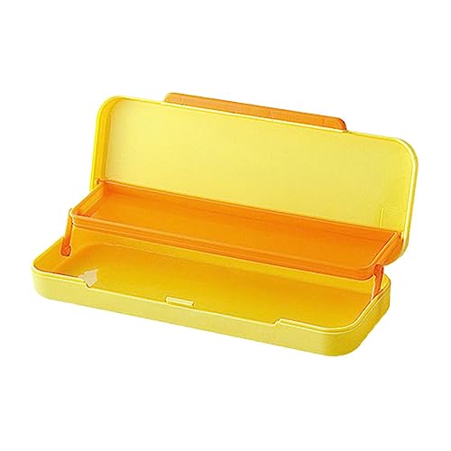 Veemoon Bleistiftbox Aus Kunststoff Tragbarer Schreibwarenhalter Aufbewahrungsbox Für Stifte Und Bleistifte Doppellagig Für Organisation Geeignet Für Schule Und Studenten von Veemoon