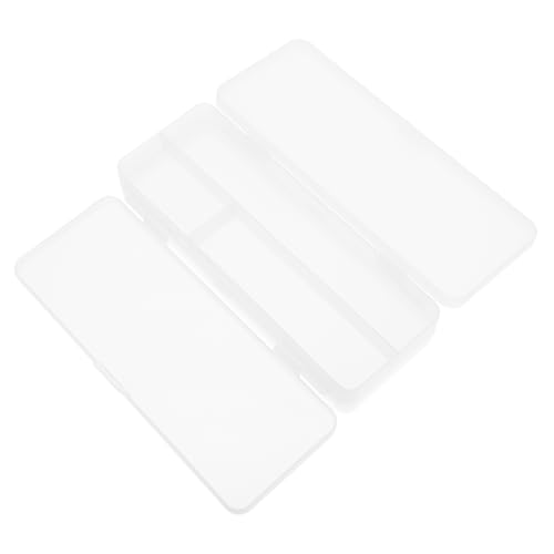 Veemoon Doppelter Fach Bleistiftbox aus Kunststoff Transparente und Stylische Aufbewahrungslösung mit Schnappverschluss für Schule und Bürobedarf Großvolumig und Tragbar von Veemoon