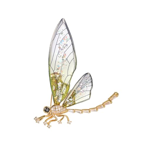 Veemoon Dragonfly Brosche Damen Schmuck Dekoration Akryl Transparent Tier Brosche für Frauen Geschenkidee für Weihnachten Geburtstage Besondere Anlässe von Veemoon