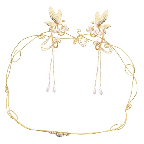Veemoon Ear Damen Ohrclips mit Quasten Elfenkrone Design Nicht Piercing Ohrschmuck für Hochzeit Geburtstag Stylische Ohrmanschetten Schmuck für Frauen und Mädchen von Veemoon