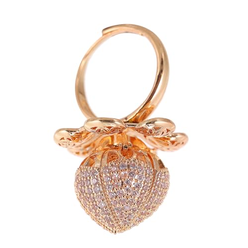 Veemoon Einstellbarer Offener Ring Design Modischer Schmuck für Frauen Kreativer Ring mit Zierstein für Besondere Anlässe Hochwertige Verarbeitung Angenehmer Tragekomfort von Veemoon