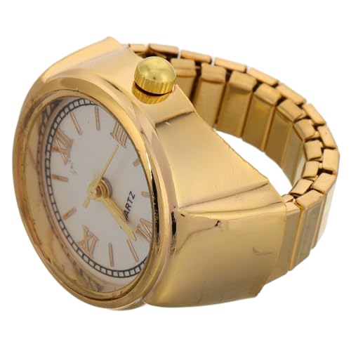 Veemoon Eleganter Fingertisch Fingerringuhr Neuheit Uhr kleine Uhren für Damen Taschenuhren Legierung Golden von Veemoon