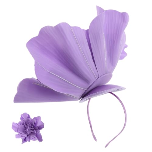 Veemoon Eleganter Großer Damen Fascinator mit Farbigen Blumen Leichtes für Teeparty Hochzeit Ball Modisches Kopfschmuck accessoire für Besondere Anlässe von Veemoon