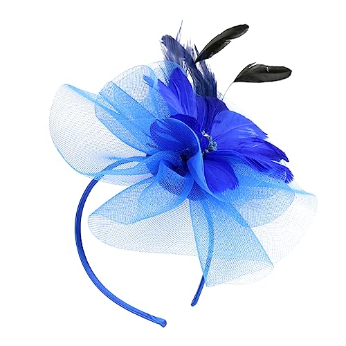 Veemoon Eleganter Haarschmuck Blaue Netzfedern Haarreif mit Blumenform Kreatives Party Accessoire Damen Stirnband für Tanz und Festliche Anlässe Veemoon Eleganter Haarschmuck Blaue Netzfedern Haarreif mit Blumenform Kreatives Party Accessoire Damen Stirnband für Tanz und Festliche Anlässe von Veemoon