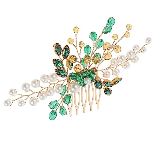 Veemoon Eleganter Hochzeit Haarkamm mit Funkelnden Kristallen Handgefertigter Brautschmuck Gold Vielseitiger Haarschmuck für Braut und Festliche Anlässe Kompakt und Stilvoll für Besondere von Veemoon