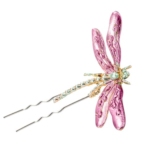 Veemoon Eleganter U Förmiger Haarschmuck aus Legierung Libellen Design Retro Haarstab für Damen und Mädchen Geeignet als Brautschmuck und Festlicher Kopfschmuck für Besondere Anlässe von Veemoon