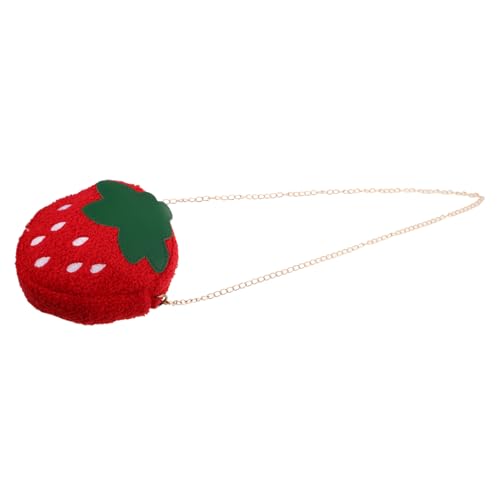 Veemoon Kuscheltasche Erdbeere Plüsch Umhängetasche Für Junge Mädchen Süßes Design Für Mädchen Leichte Schultertasche Aus Weichem Material Für Alltag Und Kleine Ausflüge von Veemoon
