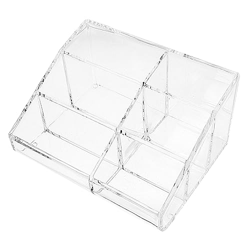 Veemoon Fächer Acryl Kosmetik Organizer Transparent Makeup Aufbewahrungsbox Schräges Design Für Schminktisch Und Badezimmer Geeignet Als Für Frauen von Veemoon