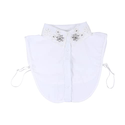 Veemoon Fake Blusenkragen für Damen Weißer Abnehmbarer Shirtkragen Chiffon Lässiges Design für Stilvolle Outfits Vielseitig Tragbar für Freizeit Pflegeleicht Langlebig von Veemoon