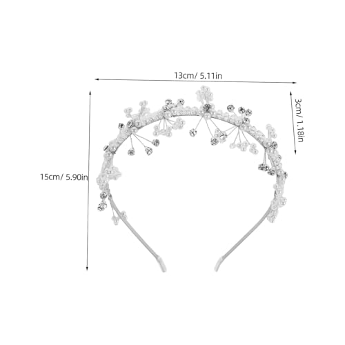 Veemoon Falsche Perlen Blumenkrone Haarreif Prinzessin Kopfschmuck Hochzeit Geburtstagsfeier Mädchen Tiara Leicht und Bequem für Kleinkinder von Veemoon