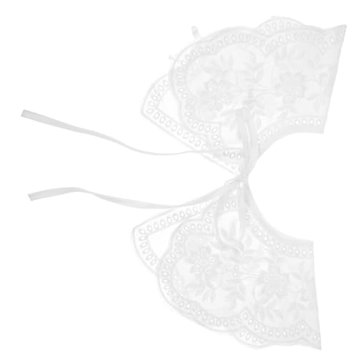 Veemoon Abnehmbarer Falscher Kragen Mit Spitzenkante Für Damen Kombinierbar Mit Rock Bluse Und Kleid Verstellbares Bindedesign Für Sommerlichen Stil von Veemoon