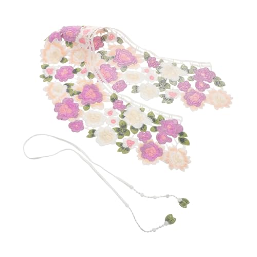 Veemoon Stylischer Abnehmbarer Damenkragen Mit Buntem Blumenstickerei Multifunktionaler Fake-kragen Für Blusen Und Pullover Für Jede Gelegenheit von Veemoon