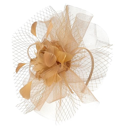 Veemoon Fascinator Haarband Netzgewebe Eleganter Haarschmuck für Hochzeiten Teepartys Cocktails Vielseitig Tragbar Haarclip oder Stirnband von Veemoon